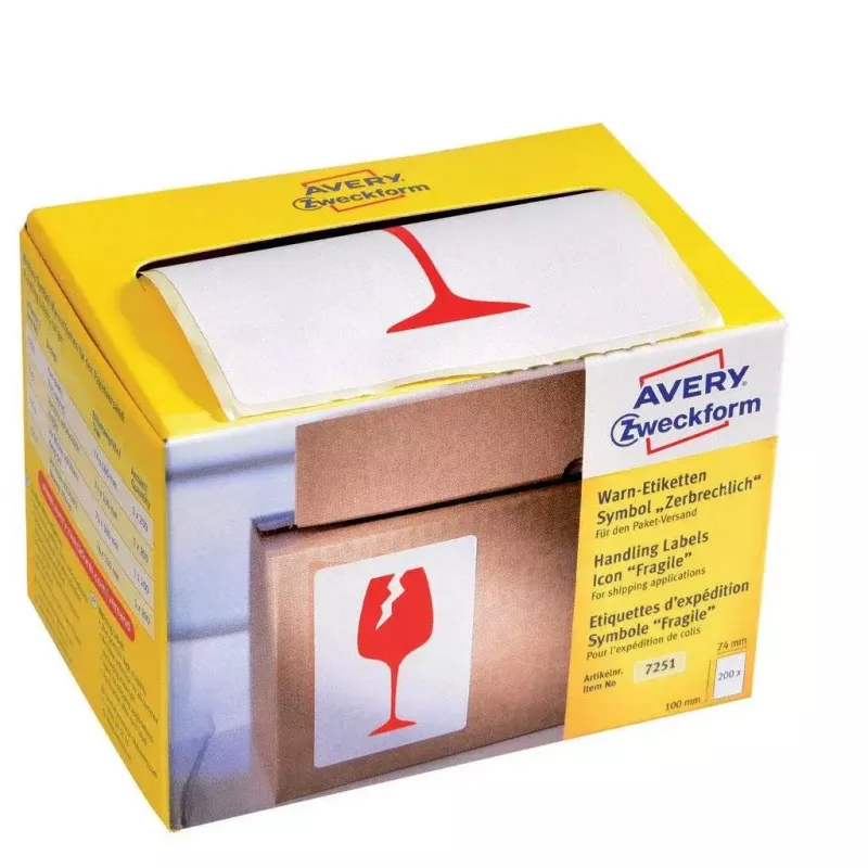 Lipnus etiketė Stačiakampis AVERY 7251 Mėlyna