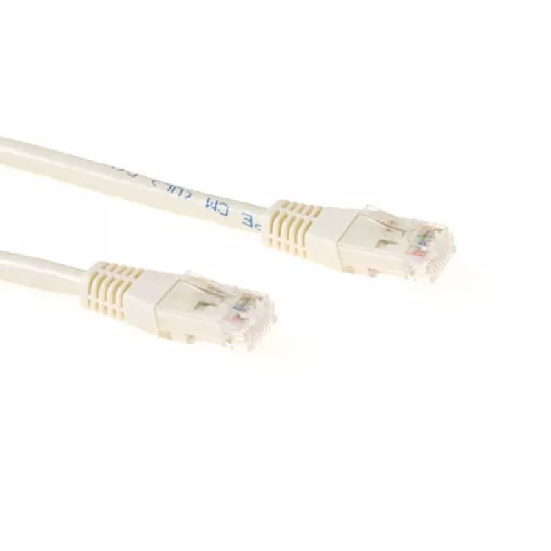 ACT Ivory 15 m U/UTP CAT6A komutacinis kabelis su RJ45 jungtimis