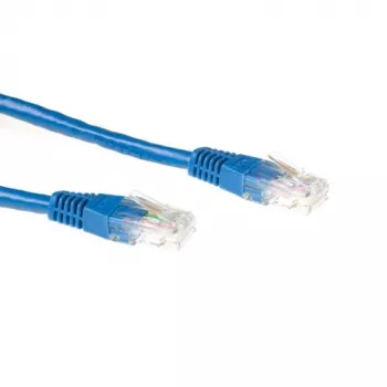 ACT mėlynas 2 metrų U/UTP CAT6A komutacinis kabelis su RJ45 jungtimis