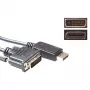Konversijos kabelis DisplayPort vyriškas į DVI vyriškas 1,00 m ACT AK3993
