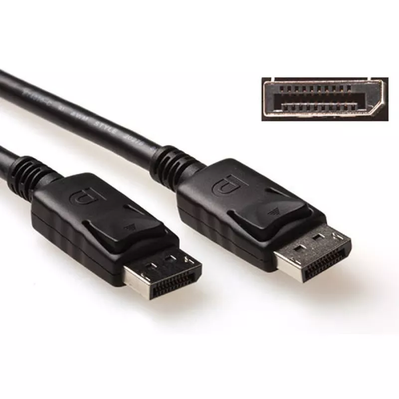 ACT 0,5 metro DisplayPort laidas vyriškas – vyriškas, maitinimo kontaktas 20 prijungtas
