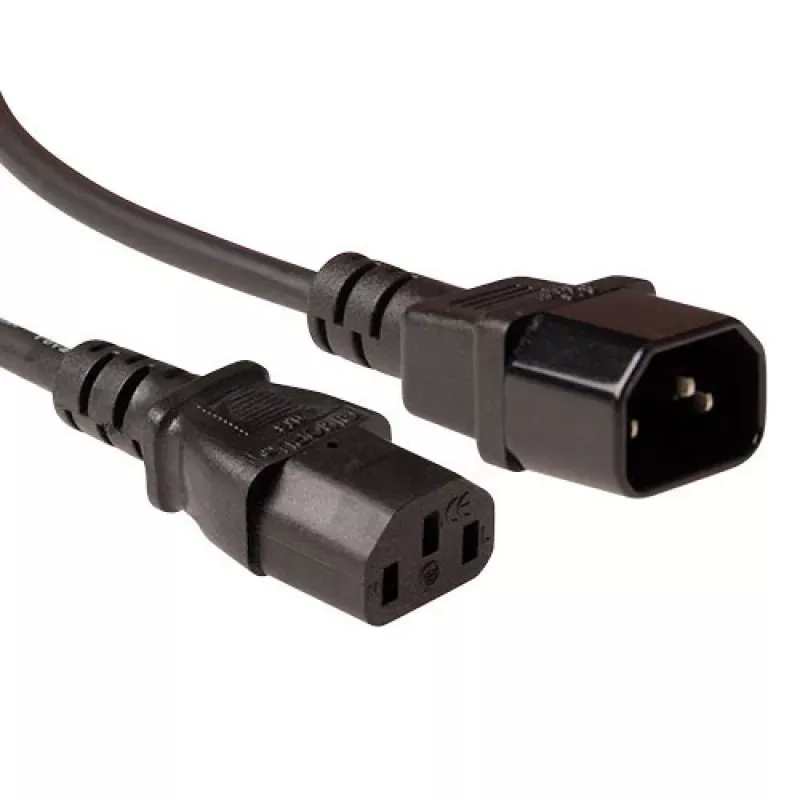 Maitinimo laidas ACT Powercord LSZH C13 - C14 juodas 1,8 m