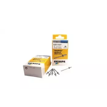 Aklinė kniedė GESIPA 1432058 Plienas Pilka 9,5mm galvutė 4,8mm kotelis 10mm ilgis
