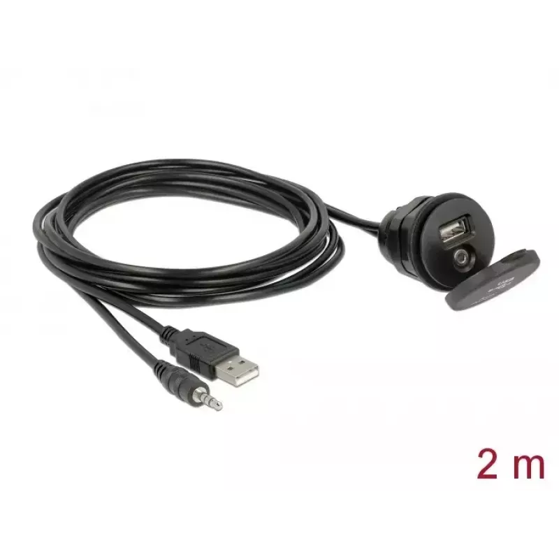 USB laidas DeLOCK 85719 2 m USB A Juodas