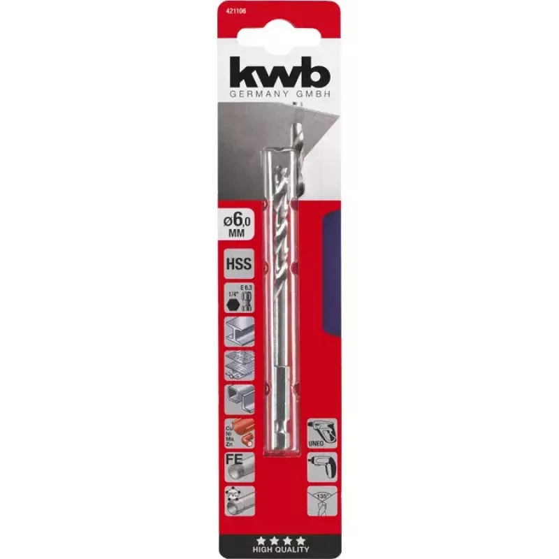 Grąžtas KWB 421106 6mm 1 vnt.