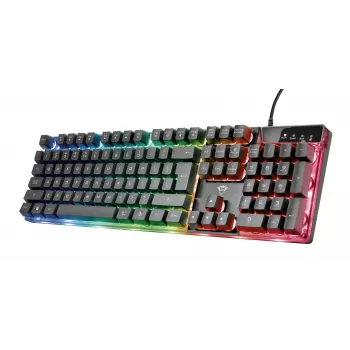 Trust GXT 835 Azor klaviatūra, skirta žaidimams, USB, vokiška, juoda