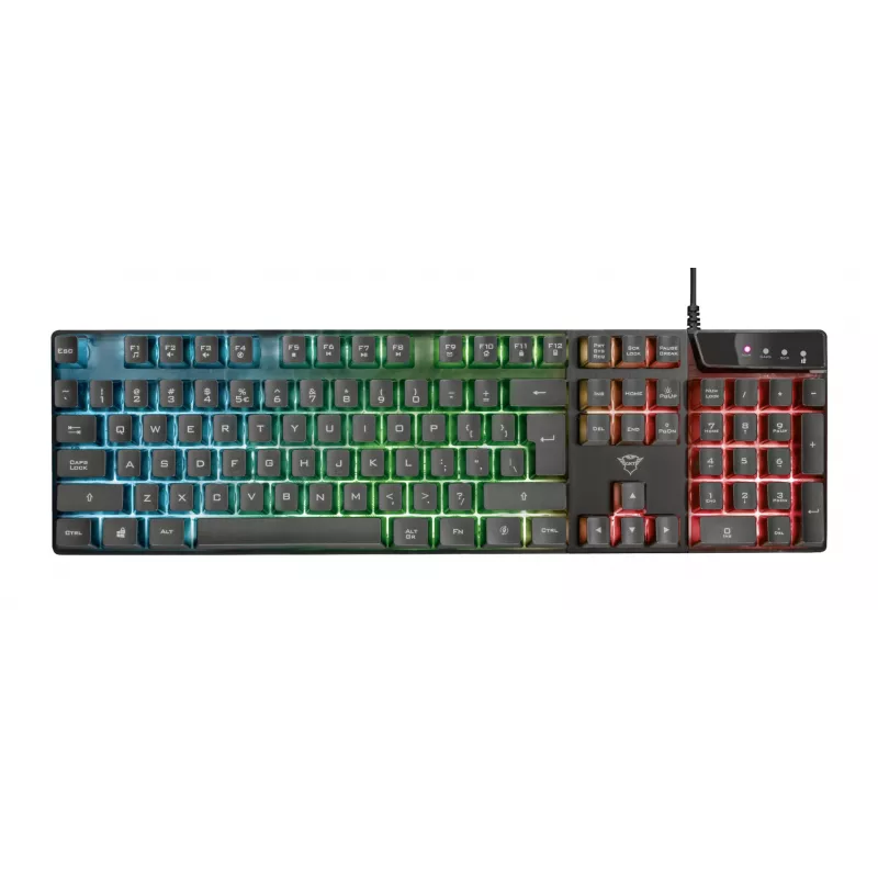 Trust GXT 835 Azor klaviatūra, skirta žaidimams, USB, vokiška, juoda