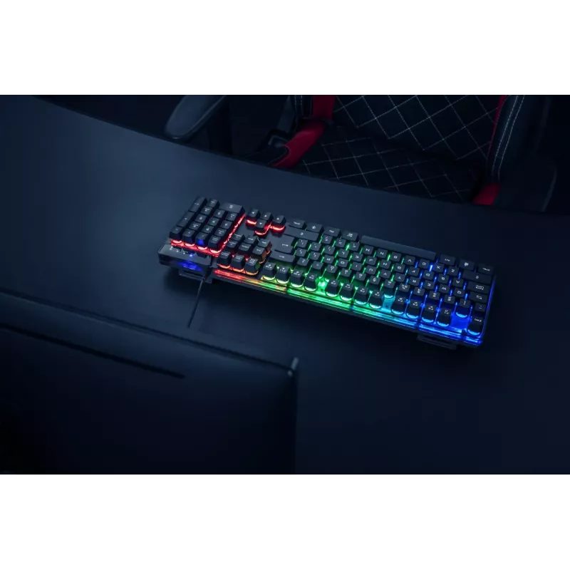 Trust GXT 835 Azor klaviatūra, skirta žaidimams, USB, vokiška, juoda