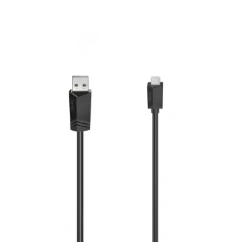 USB laidas Hama 00200607 USB 2.0 0.75 m Micro-USB A USB A juodas