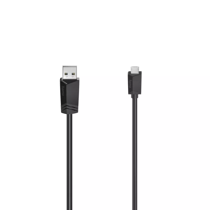 USB laidas Hama 00200607 USB 2.0 0.75 m Micro-USB A USB A juodas