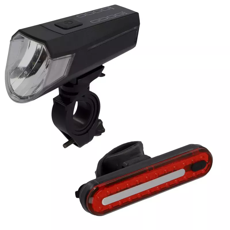 Dviračio žibintų rinkinys FISCHER E-Bikes 50647 LED 80 lm IP44