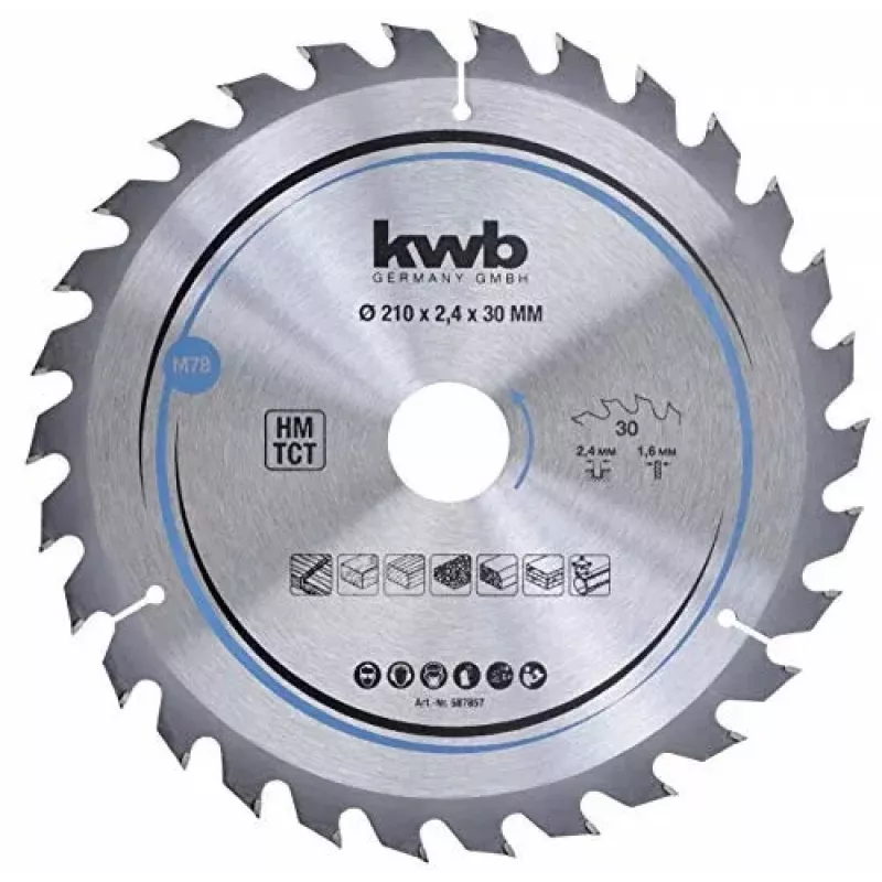 Diskinis pjūklo diskas KWB 587857 su karbido antgaliais 1 vnt.