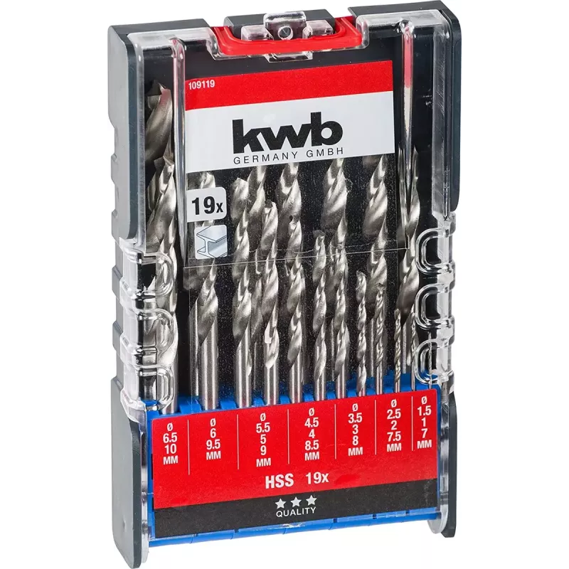Grąžtas KWB 109119 Greitapjovis Plienas HSS