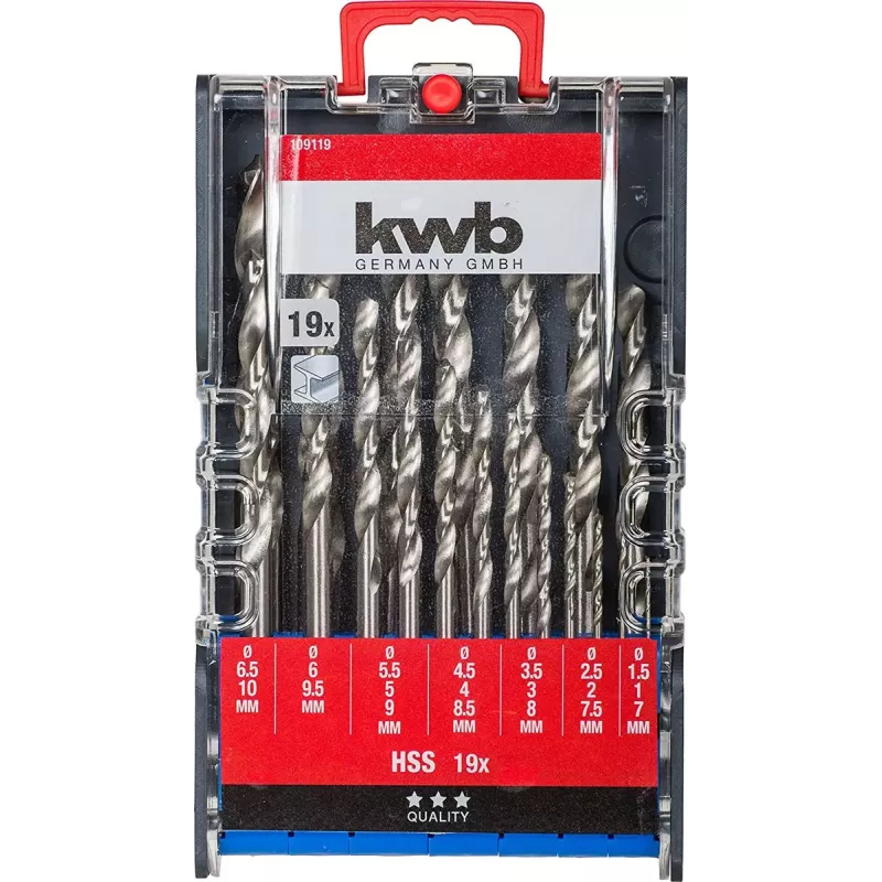 Grąžtas KWB 109119 Greitapjovis Plienas HSS