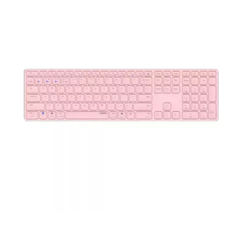 Rapoo E9800M klaviatūra belaidė Bluetooth QWERTZ vokiška rožinė