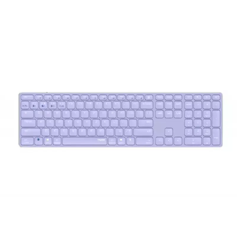 Rapoo E9800M klaviatūra belaidė Bluetooth QWERTZ vokiška alyvinė