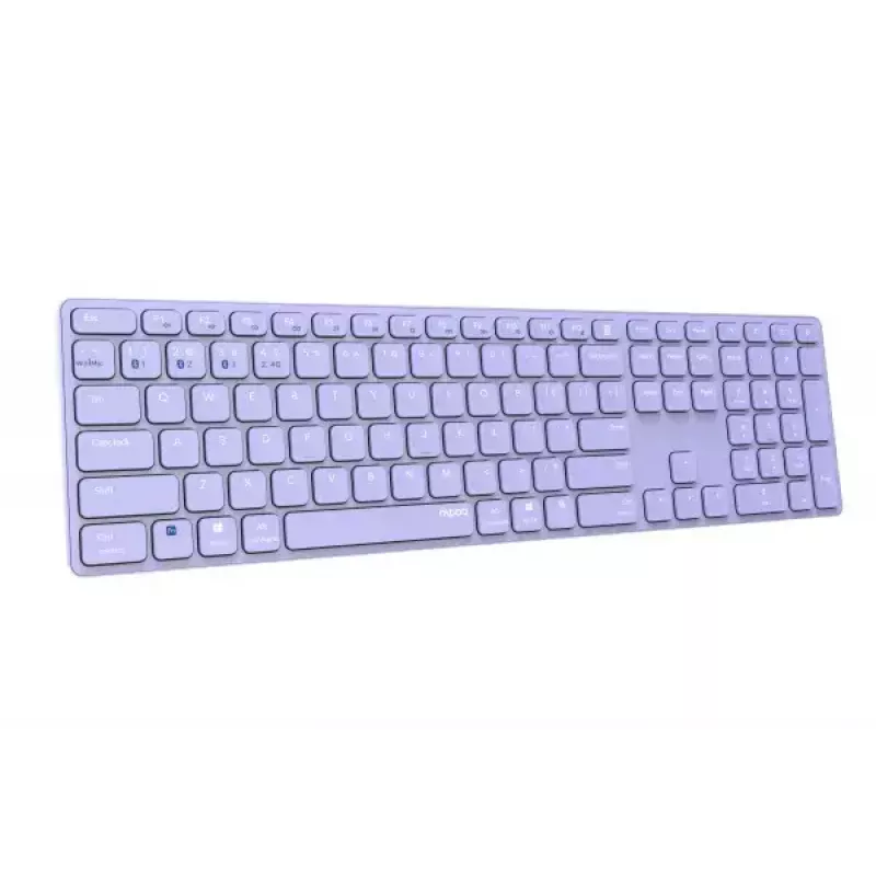 Rapoo E9800M klaviatūra belaidė Bluetooth QWERTZ vokiška alyvinė