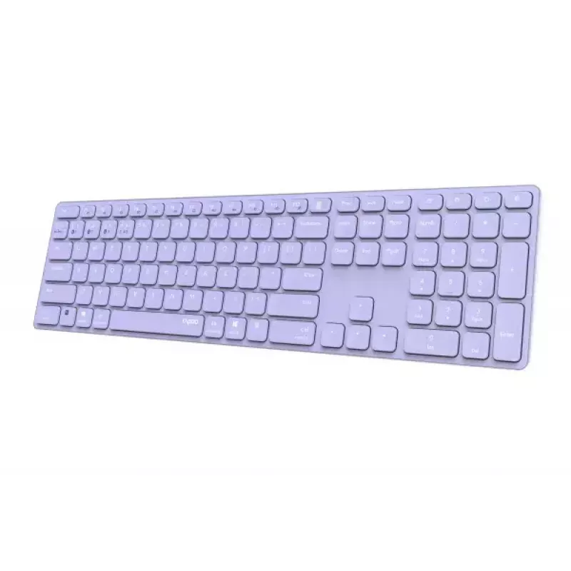Rapoo E9800M klaviatūra belaidė Bluetooth QWERTZ vokiška alyvinė