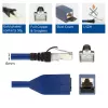 ACT mėlynas 1 metro LSZH SFTP CAT6A MPTL ilginamasis kabelis su apsaugotais RJ45 jungčių skląsčiais
