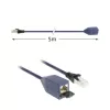 ACT mėlynas 5 metrų LSZH SFTP CAT6A MPTL prailginimo kabelis be užkabinimų su RJ45 jungtimis