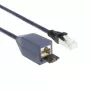 ACT Blue 7 m LSZH S/FTP CAT6A MPTL ilginimo kabelis su nesipinančiomis RJ45 jungtimis