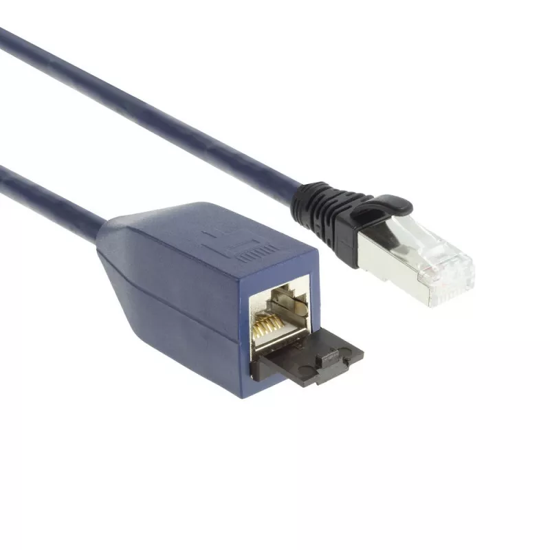 ACT mėlynas 10 metrų LSZH SFTP CAT6A MPTL ilginamasis kabelis be užkabų su RJ45 jungtimis