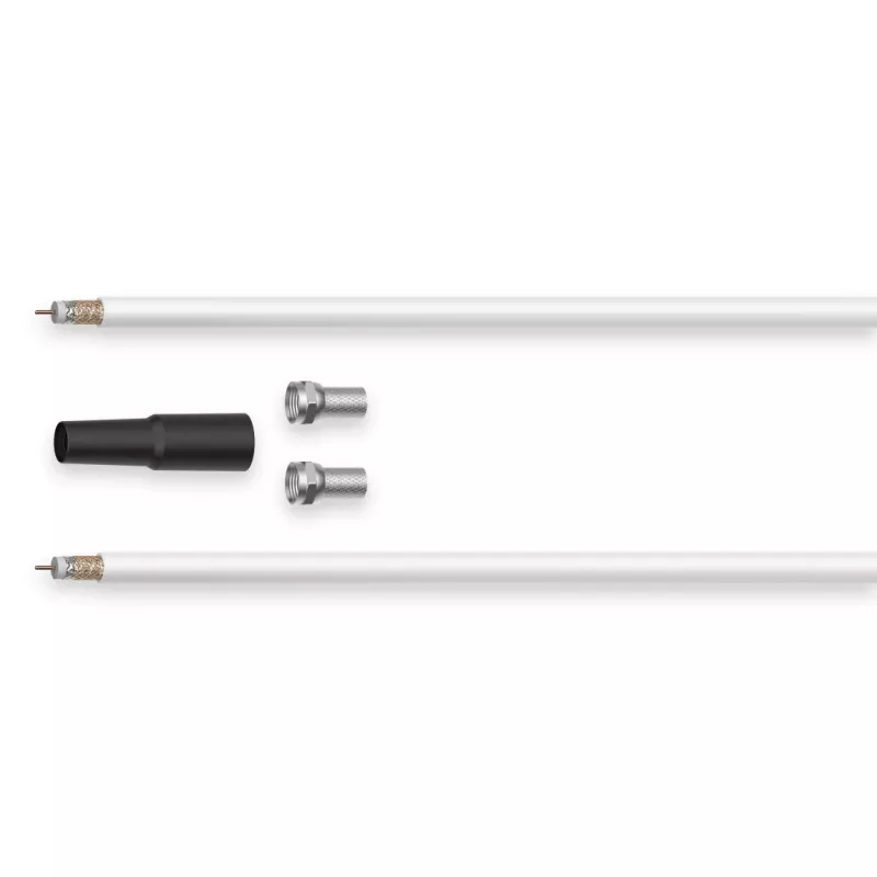 Hama 00179261 bendraašis kabelis 10 m juoda, metalinė, balta