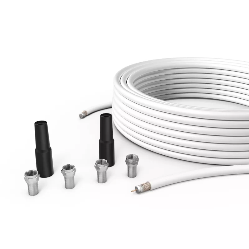 Hama 00179262 bendraašis kabelis 20 m F tipo Baltas