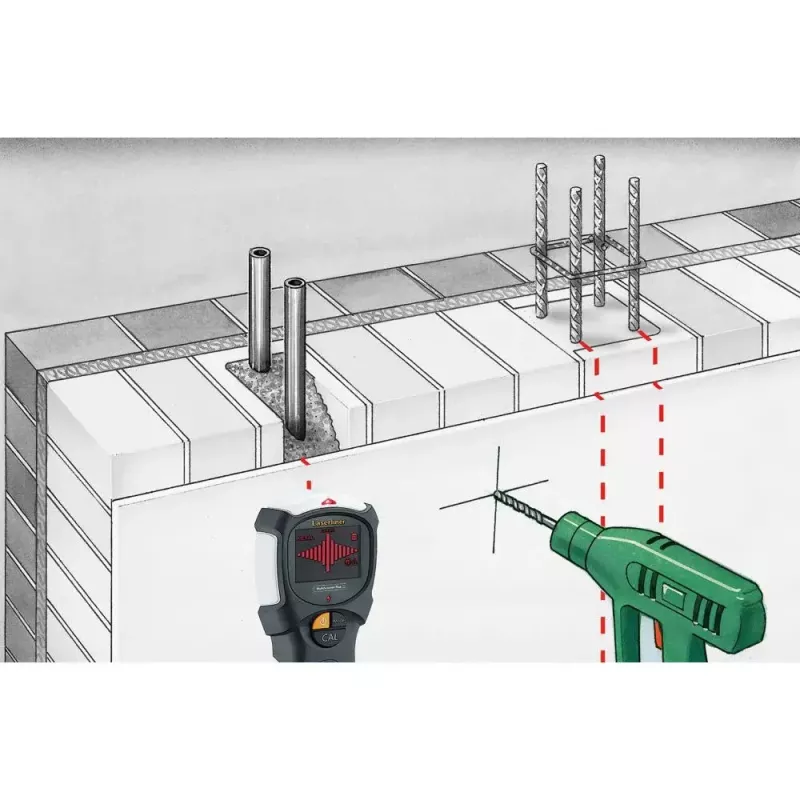 Laserliner MultiScanner Plus skaitmeninis daugiafunkcis detektorius Juodieji metalai Įtampos kabelis Metalas Spalvotieji metalai Mediena