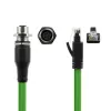 ACT Industrial 5,00 metrų jutiklio kabelis M12D 4 kontaktų korpuso lizdas į RJ45 kištuką, Superflex Xtreme TPE kabelis, ekranuotas