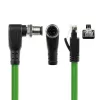 ACT Industrial 3,00 metrų jutiklio kabelis M12D 4 kontaktų kištukas, kampinis, į RJ45 kištuką, Superflex Xtreme TPE kabelis, ekranuotas
