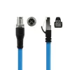 ACT Industrial 3,00 metrų jutiklio kabelis M12X 8 kontaktų korpuso kištukas į RJ45, Superflex SF/UTP TPE kabelis, ekranuotas