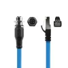ACT Industrial 3.00 metrų jutiklio kabelis M12X 8 kontaktų lizdas važiuoklėje į RJ45, Superflex SF/UTP TPE kabelis, ekranuotas