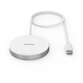 Hama MagCharge FC15 Mobilusis telefonas, Išmanusis telefonas Balta USB Belaidis įkrovimas Greitas įkrovimas Vidinis