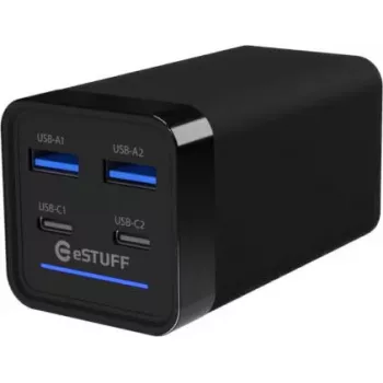Mobilaus įrenginio įkroviklis eSTUFF ES635200 Universalus juodas 2 USB Type-C