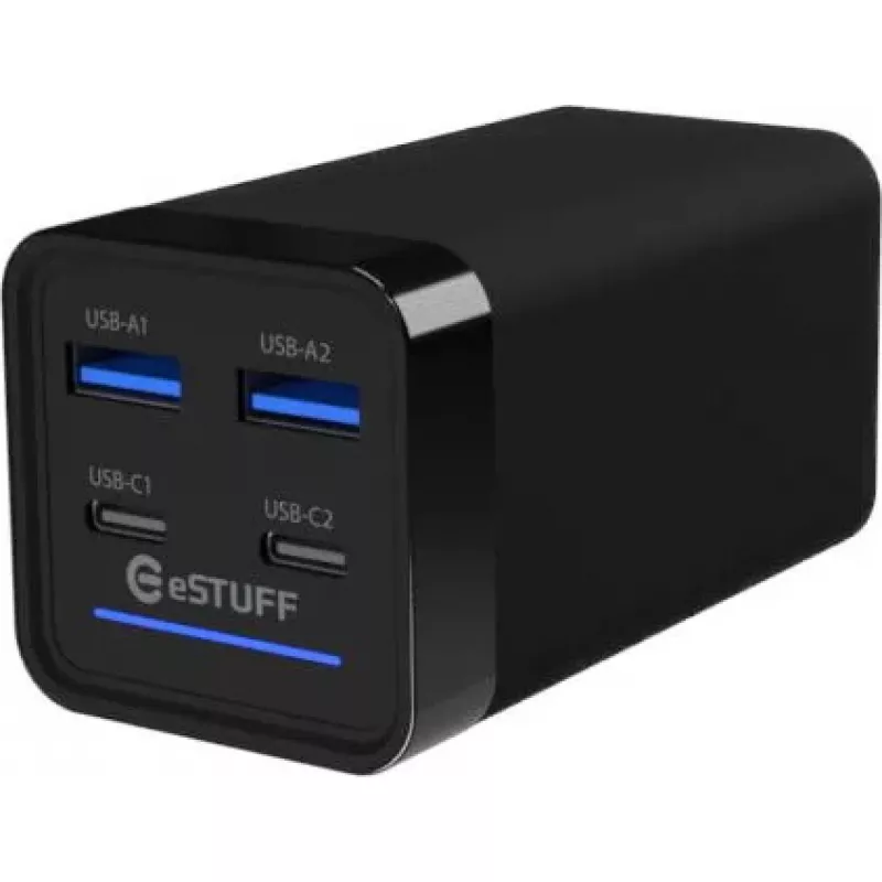 Mobilaus įrenginio įkroviklis eSTUFF ES635200 Universalus juodas 2 USB Type-C