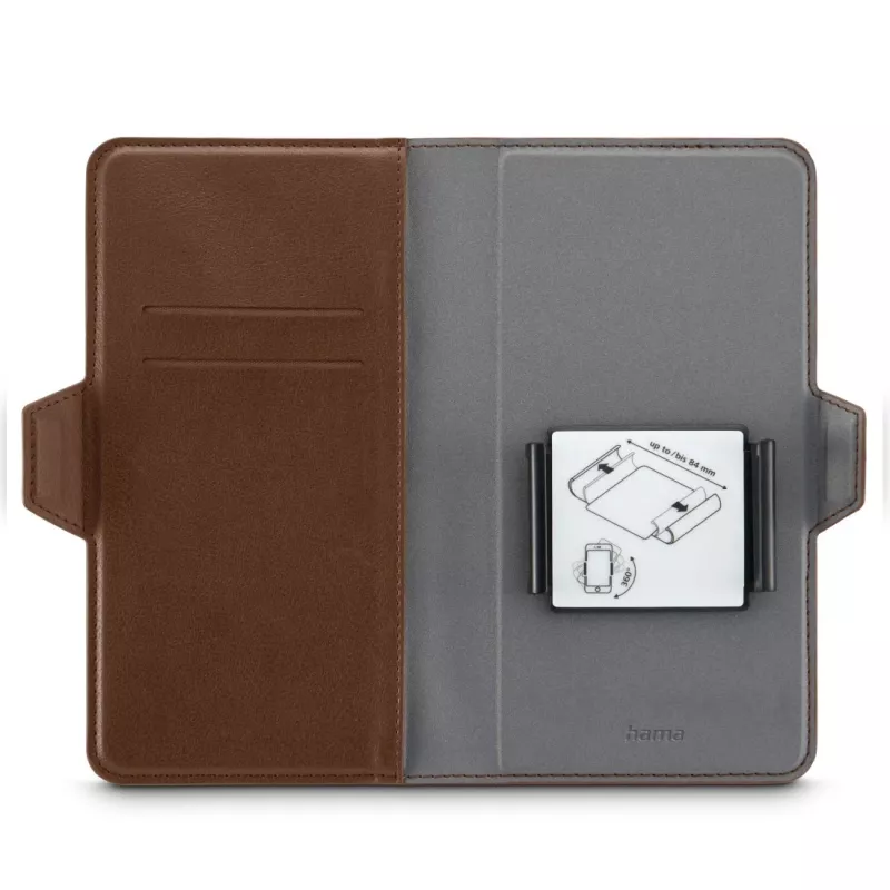 Hama 00118895 mobiliojo telefono dėklas 15,5 cm (6,1 colio) Folio rudos spalvos