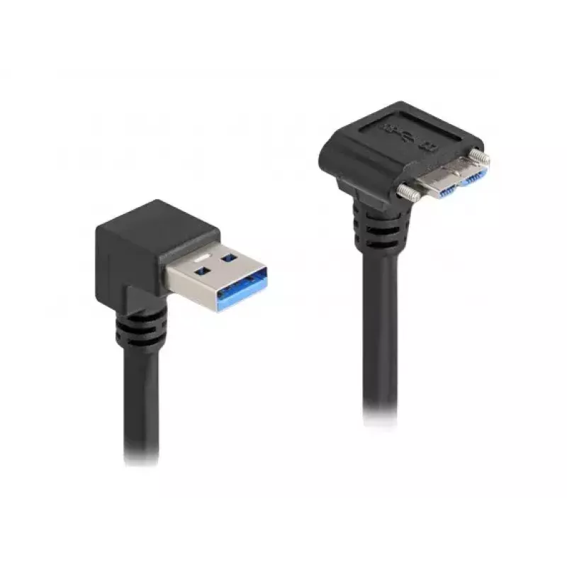 DeLOCK USB kabelis USB Type-A kištukas 90° žemyn į Micro-B kištuką 1 m juodas