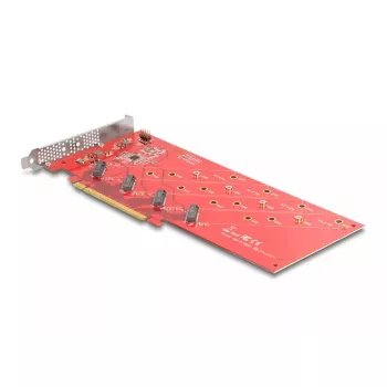 DeLOCK PCI Express x16 kortelė, skirta 4 x vidiniams NVMe M.2 Key M 110 mm Bifurcation