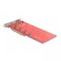 DeLOCK PCI Express x16 kortelė, skirta 4 x vidiniams NVMe M.2 Key M 110 mm Bifurcation