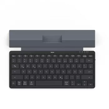 Hama Travel 600 QWERTZ German Bluetooth Juoda, Dark Pilka