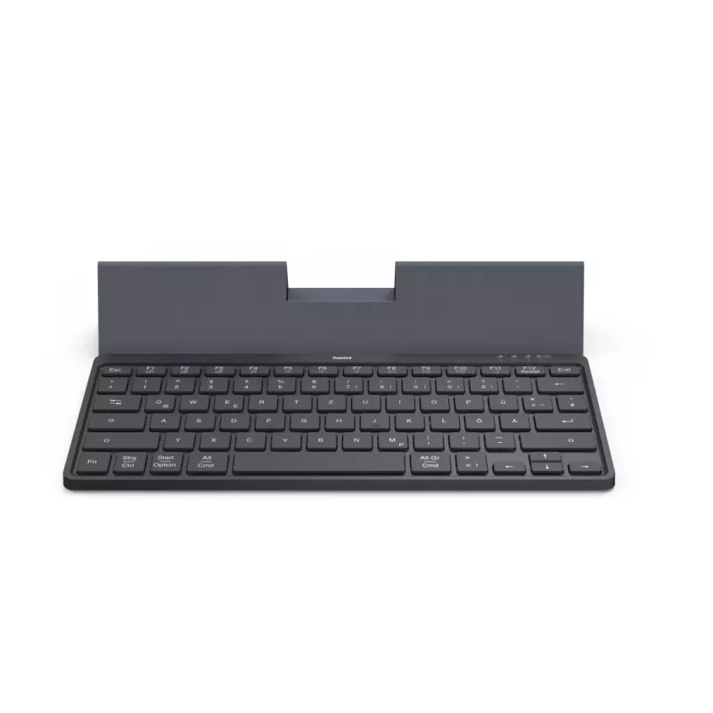 Hama Travel 600 QWERTZ German Bluetooth Juoda, Dark Pilka