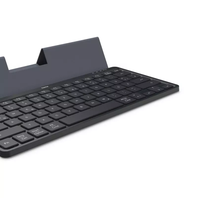 Hama Travel 600 QWERTZ German Bluetooth Juoda, Dark Pilka