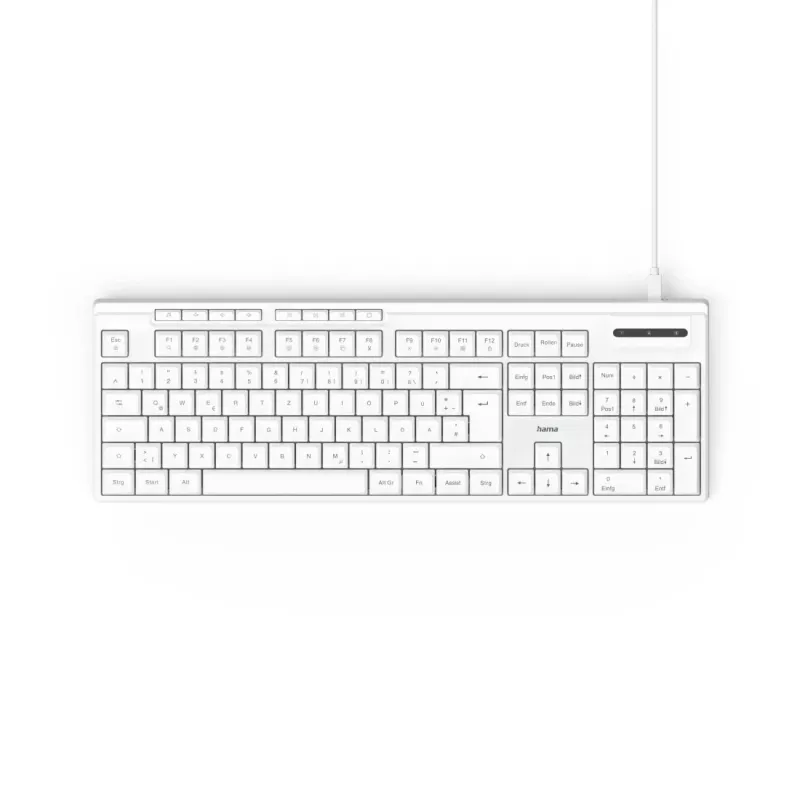 Hama CK-200 klaviatūra Namams/Biurui USB QWERTZ Vokiška Balta