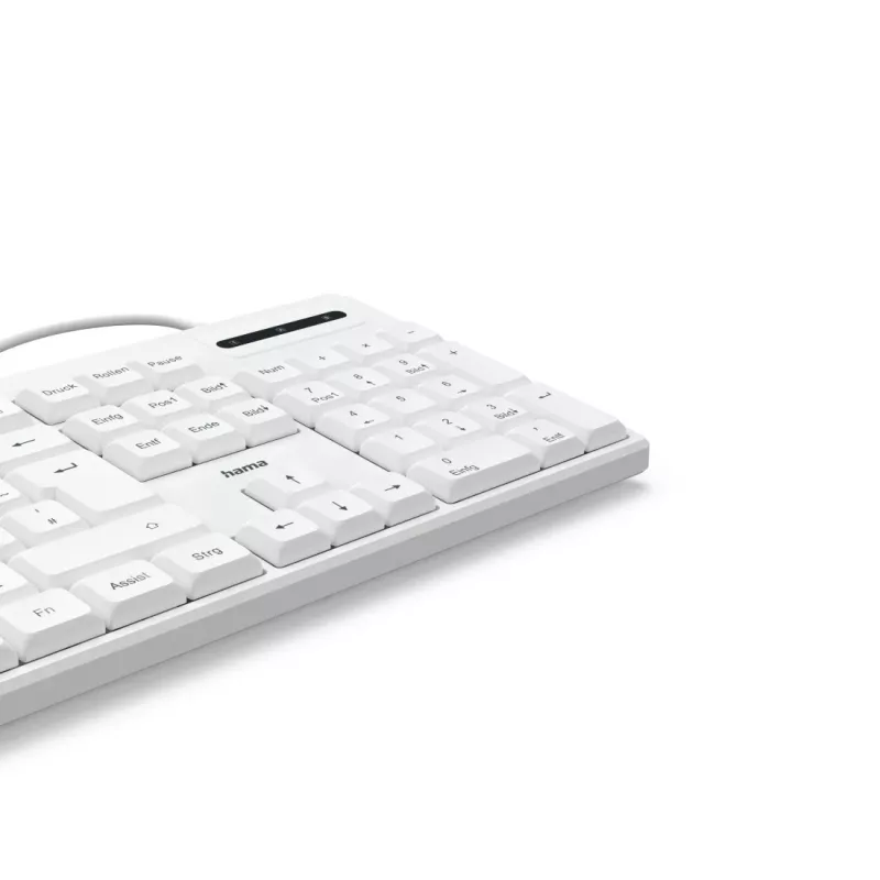 Hama CK-200 klaviatūra Namams/Biurui USB QWERTZ Vokiška Balta