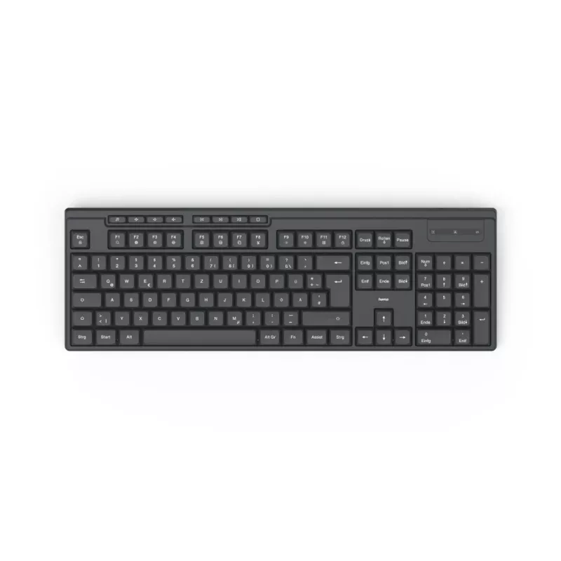 Hama WK-200 klaviatūra Namams/Biurui RF belaidė QWERTZ vokiška juoda