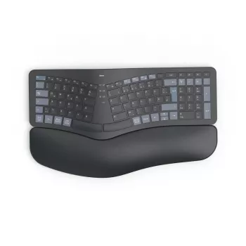 „Hama WK-900 Ergo“ klaviatūra „Home/Office“ RF belaidis + „Bluetooth“ QWERTZ juoda, mėlyna, tamsiai pilka