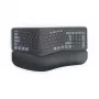 „Hama WK-900 Ergo“ klaviatūra „Home/Office“ RF belaidis + „Bluetooth“ QWERTZ juoda, mėlyna, tamsiai pilka
