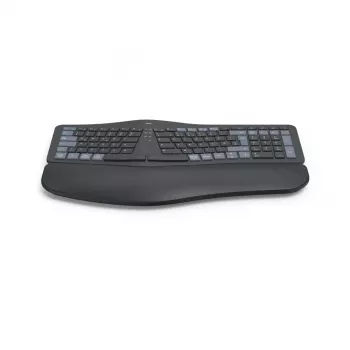 „Hama WK-900 Ergo“ klaviatūra „Home/Office“ RF belaidis + „Bluetooth“ QWERTZ juoda, mėlyna, tamsiai pilka