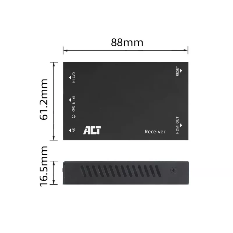 Imtuvas ACT AC7853 HDMI per CATx — HDMI signalo per Ethernet imtuvas iki 150 m